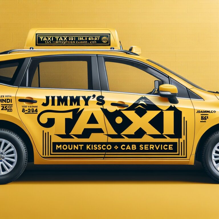 Cab from the fleet that runs Mount Kisco taxi station meets and early airport work