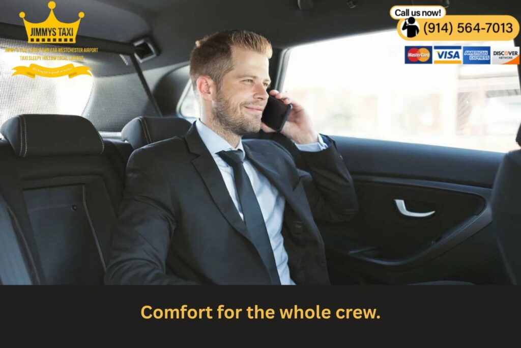 Spacious vehicles with optional child car seats.