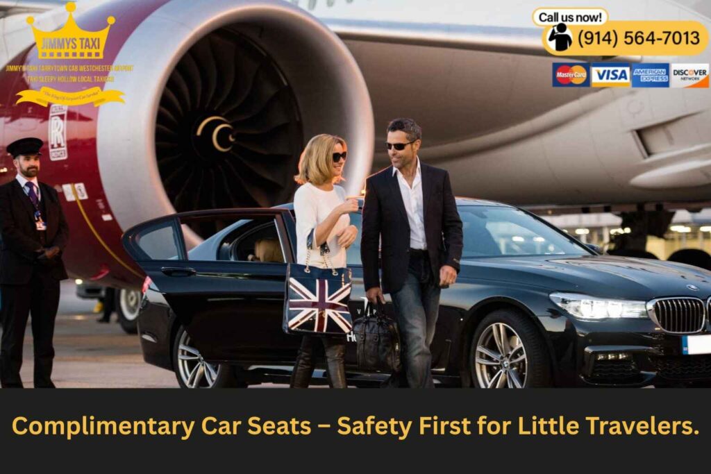 Toddler car seat safely installed in luxury sedan.