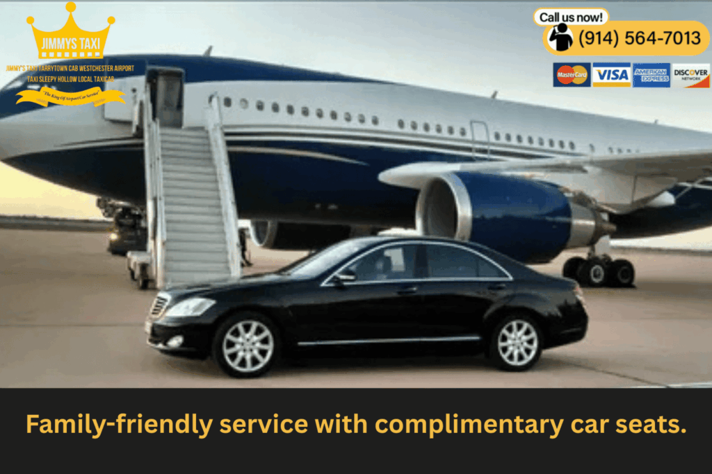 Child car seat installed in a luxury vehicle.