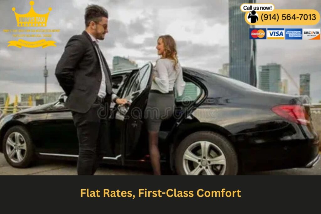 Passenger reviewing flat-rate fare on phone