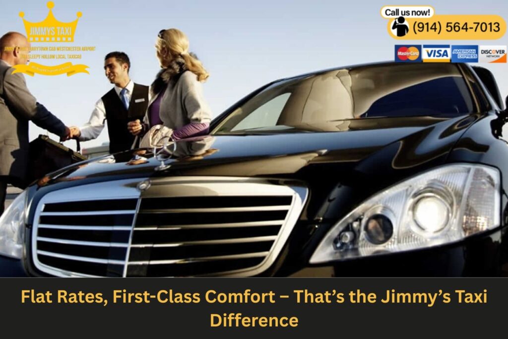 First-class airport transportation with flat rates from Jimmy's Taxi