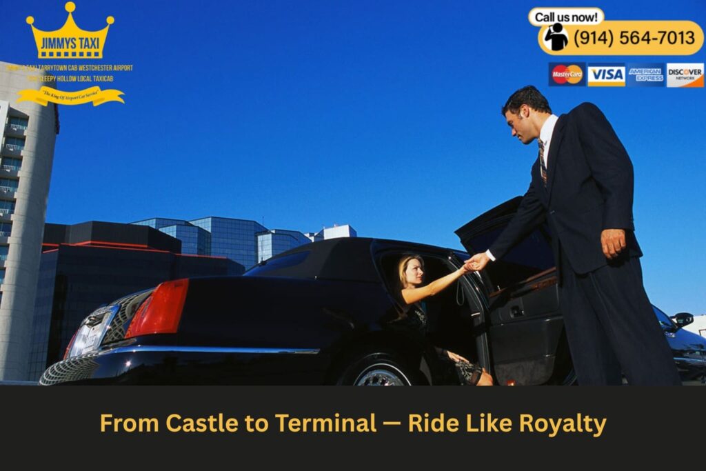 Luxury car outside Castle Hotel & Spa in Tarrytown