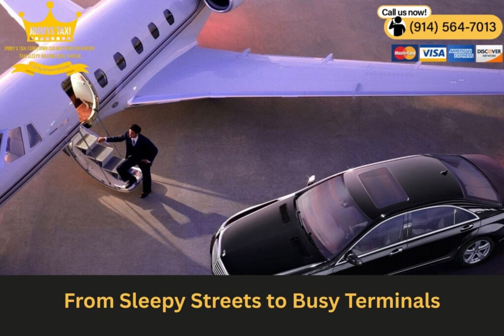 Car cruising through a quiet residential road in Sleepy Hollow