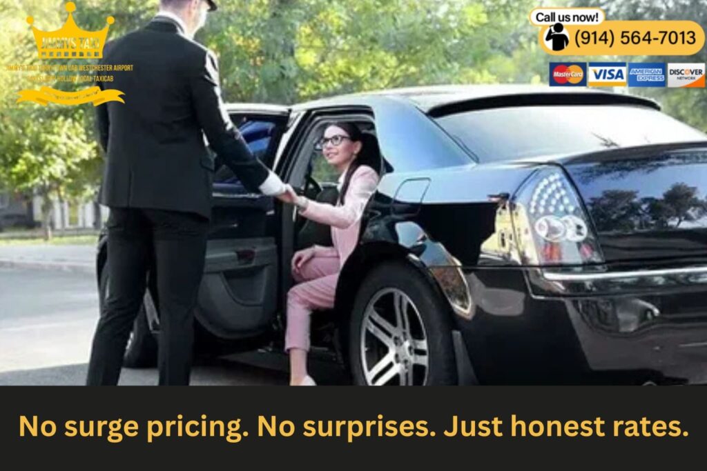 Digital fare display showing fixed airport rate.