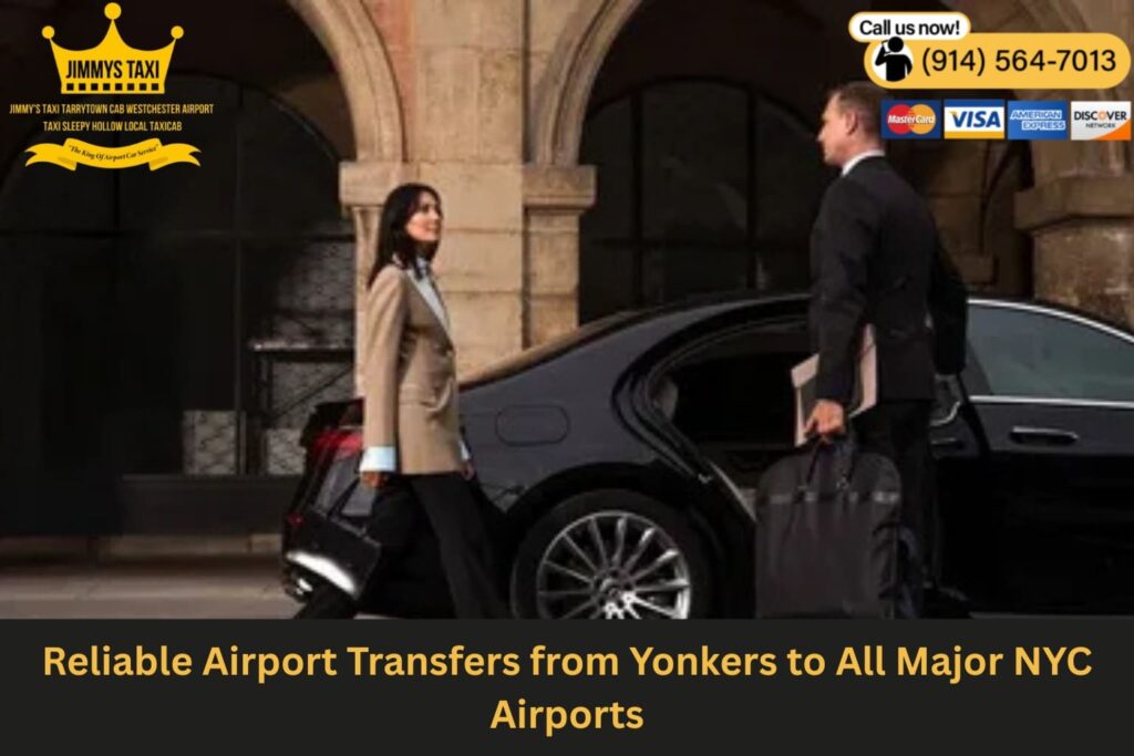 Luxury black sedan parked outside a Yonkers home