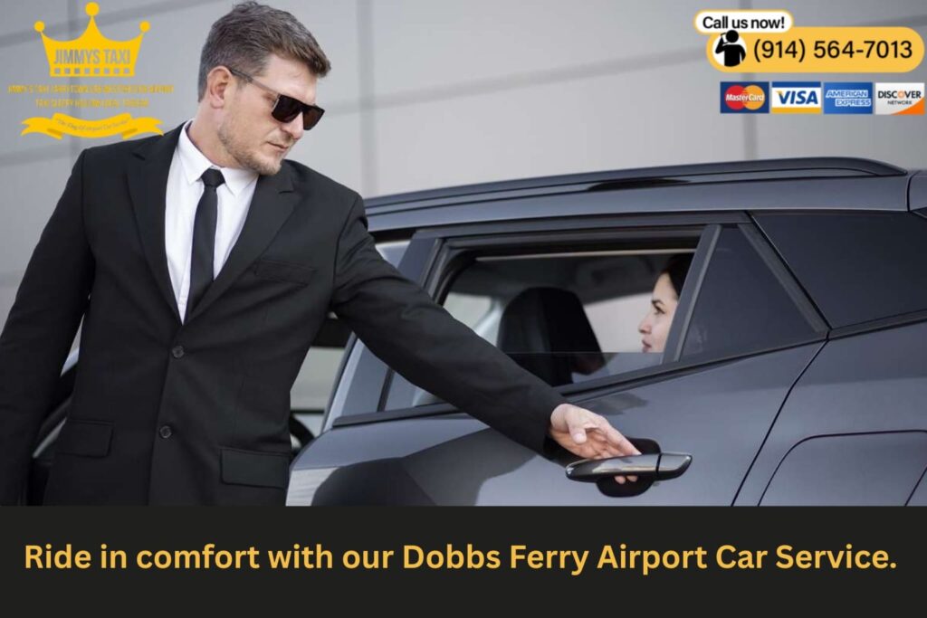 Dobbs Ferry Taxi 1 Dobbs Ferry taxi loaded with luggage before an early airport run