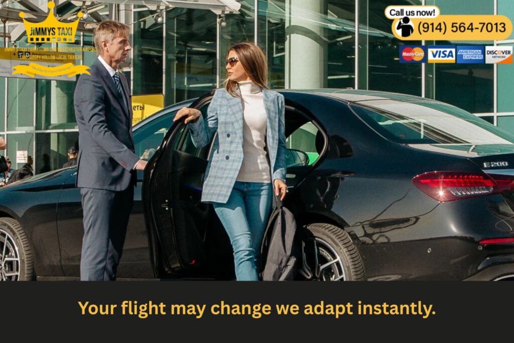 Driver checking real-time flight updates on a phone.