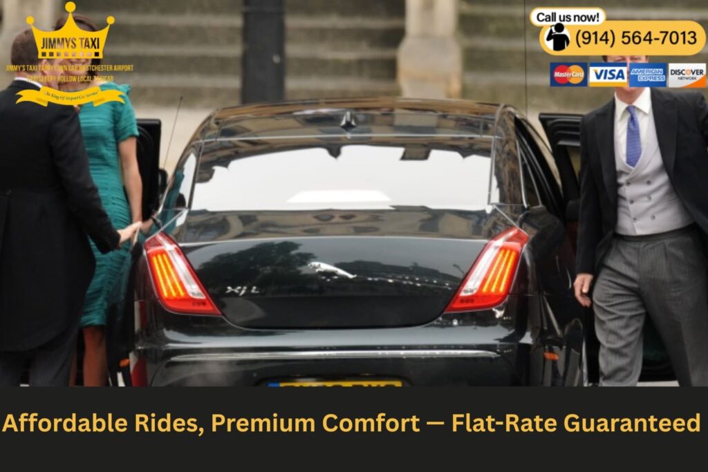 Luxury sedan used for Westchester flat-rate airport taxi service