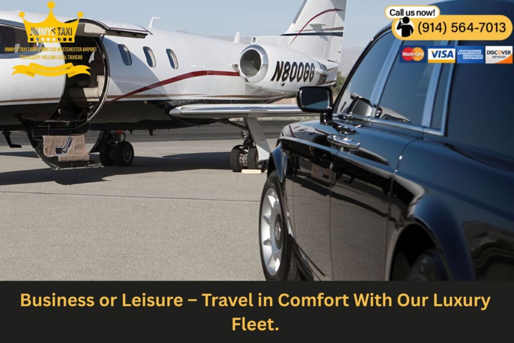 Luxury sedan taxi for Westchester Airport transfers