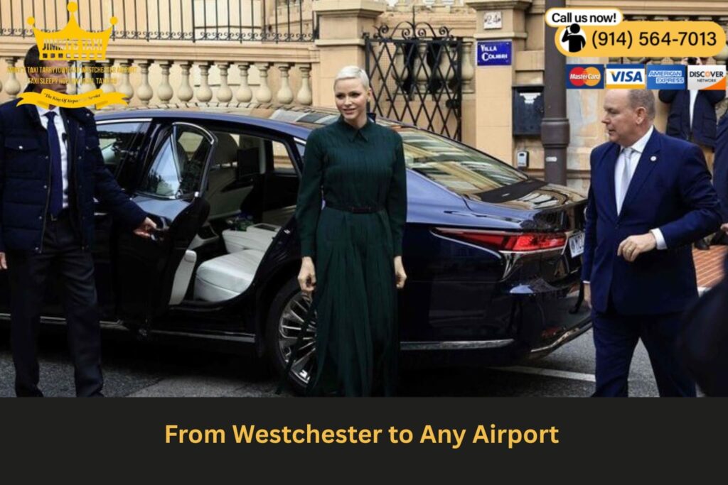 Map showing routes from Westchester County to major airports