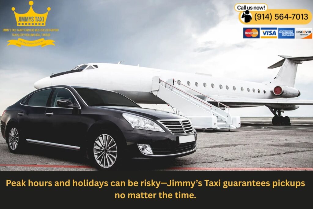 Busy airport arrivals at Westchester County Airport