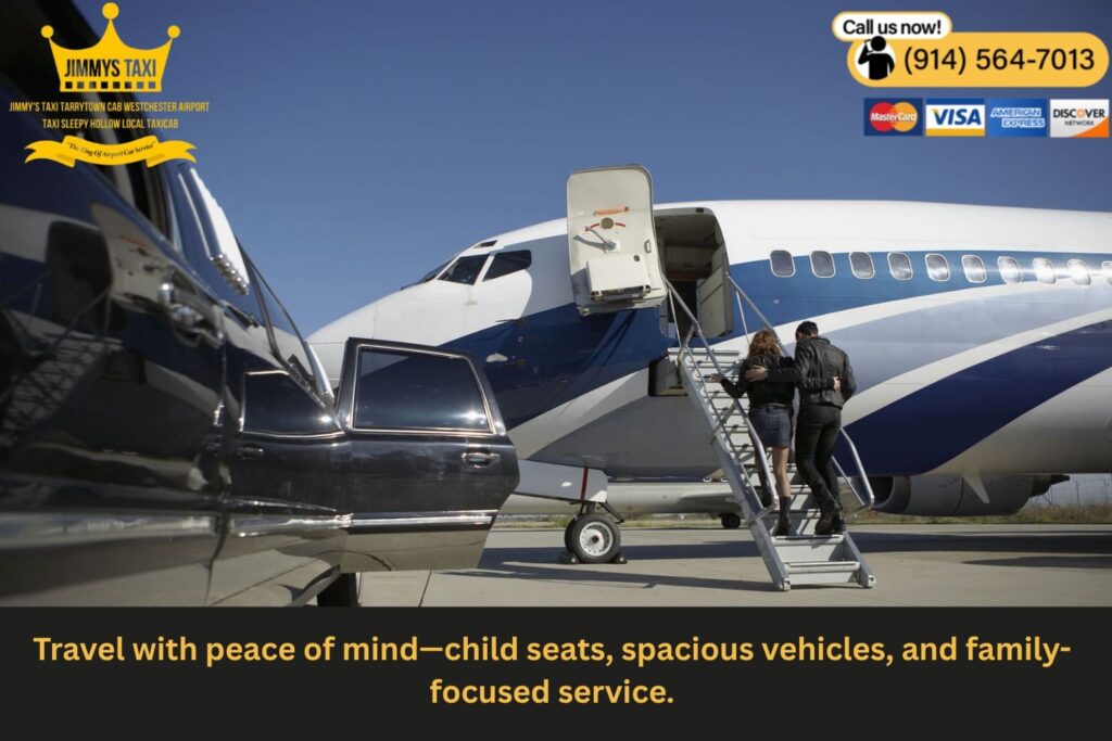 Family-friendly airport taxi service in Tarrytown