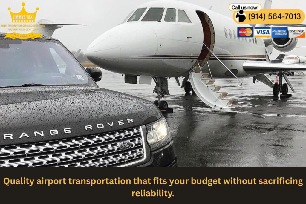 Affordable airport taxi service vehicle exterior