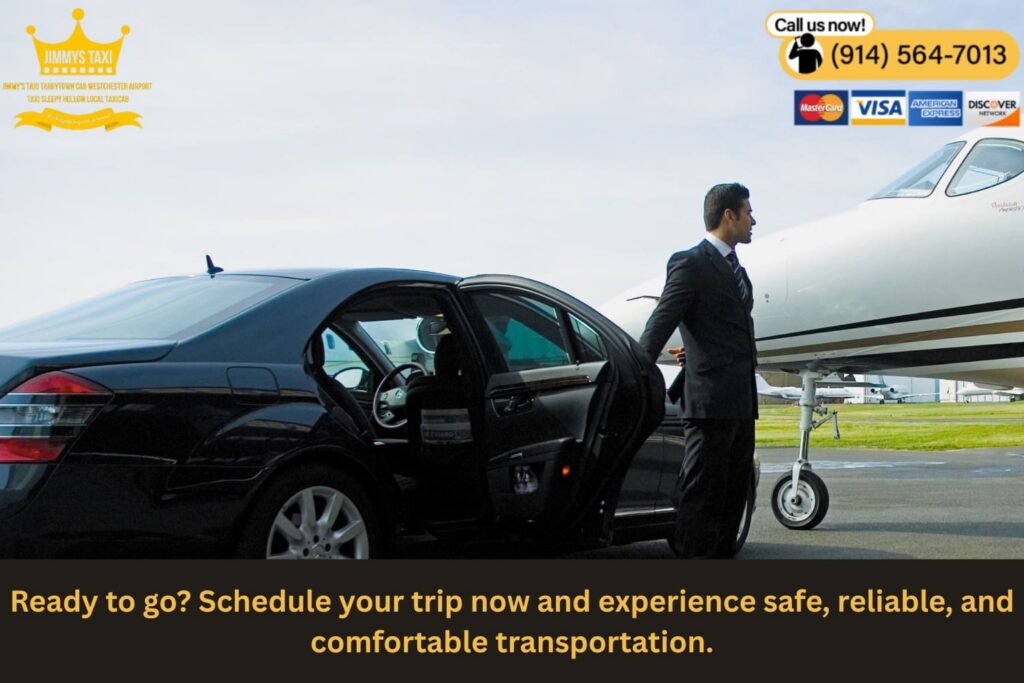 Customer entering taxi after booking